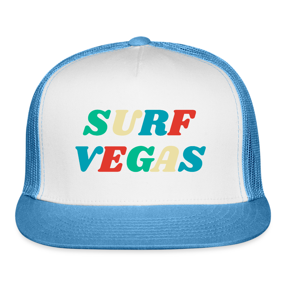 Surf Vegas Trucker Hat - white/blue