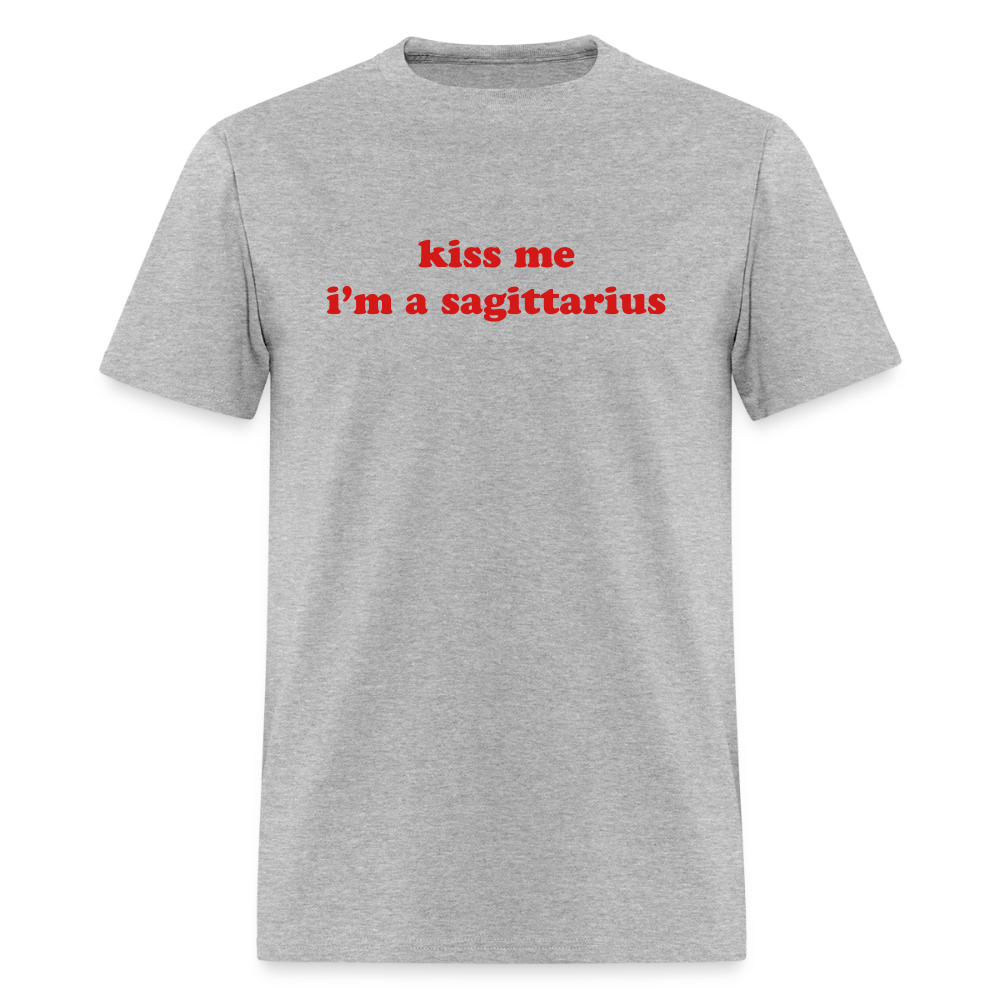 kiss me I’m a sagittarius Unisex Classic T-Shirt - heather gray