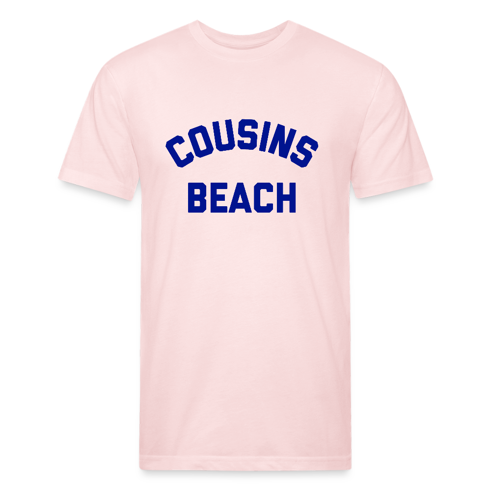 Cousins Beach Fitted Cotton/Poly T-Shirt by Next Level - blush pink