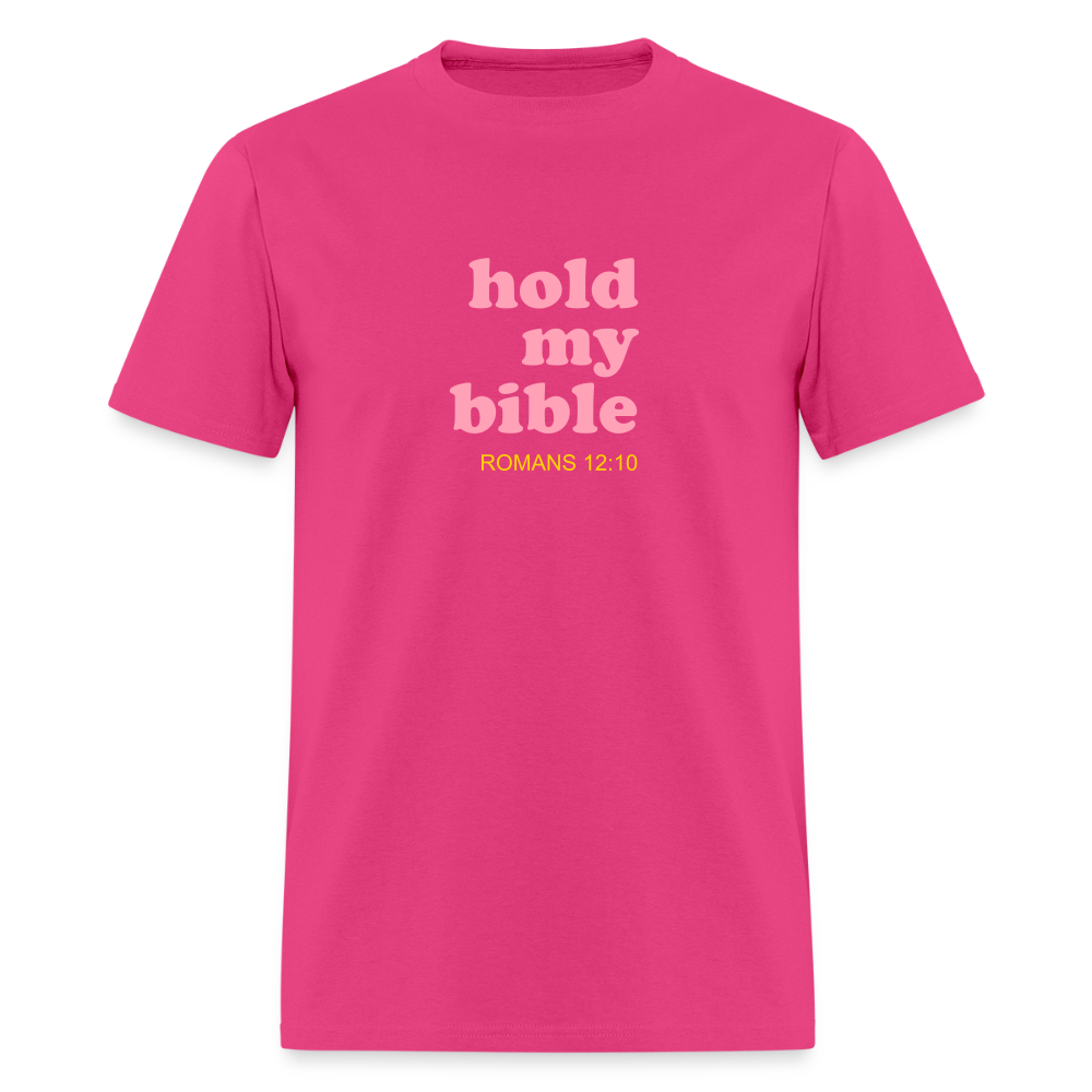 Hold My Bible Men's T-Shirt | GILDAN 5000 - fuchsia