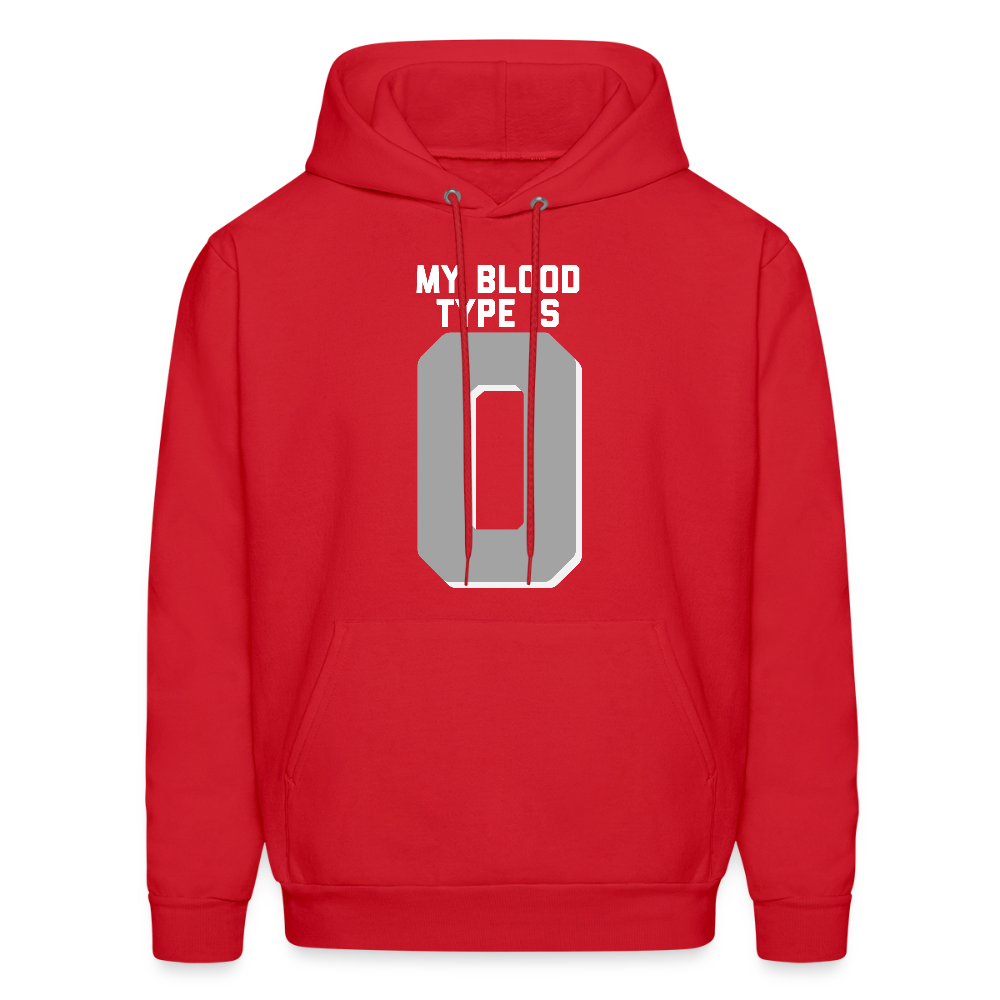 My Blood Type is O Men's Hoodie - red