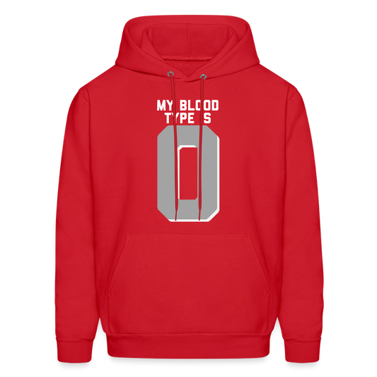 My Blood Type is O Men's Hoodie - red