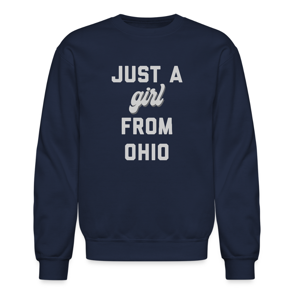 Just a Girl from Ohio Crewneck Sweatshirt - navy