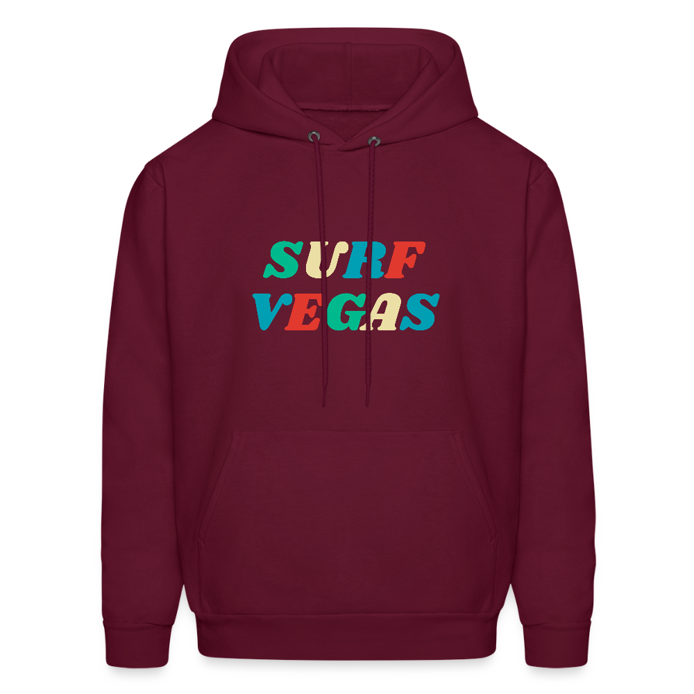 Surf Vegas Men's Hoodie - burgundy