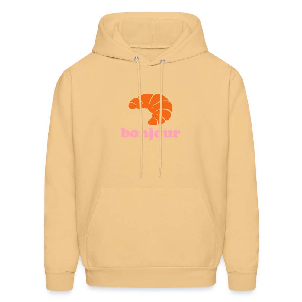 Bonjour Croissant Men's Hoodie - light gold