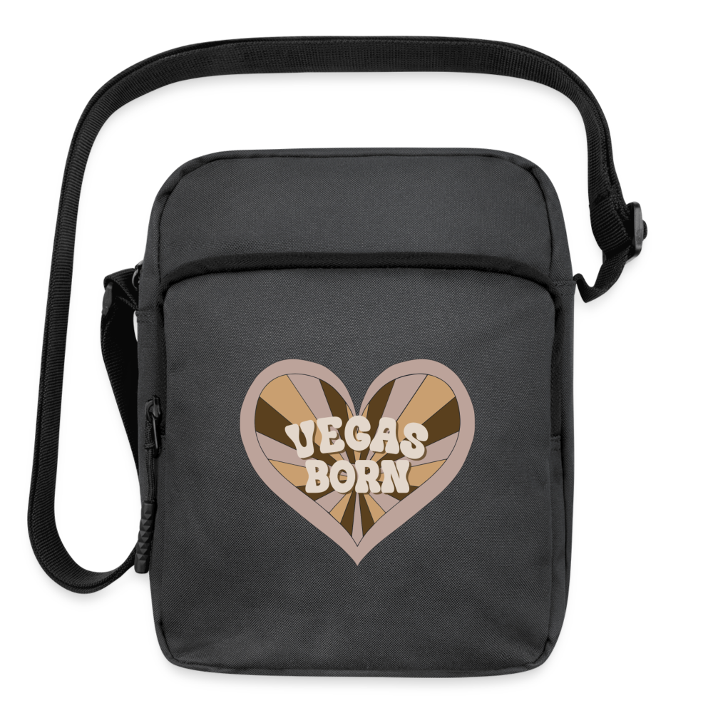 Vegas Born Upright Crossbody Bag - charcoal grey
