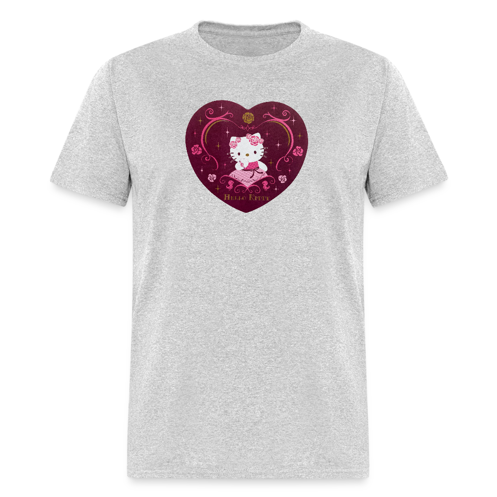 Hello Kitty Rose Heart Unisex Classic T-Shirt - heather gray