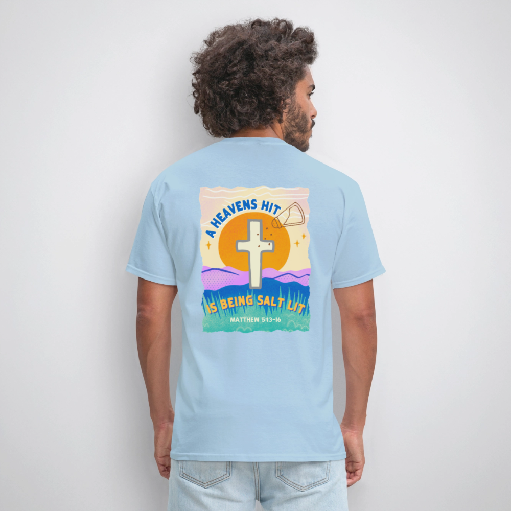 SALT LIT Crew Neck T-Shirt Unisex - powder blue