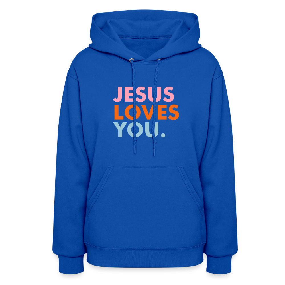 Jesus Loves You Women's Hoodie - royal blue