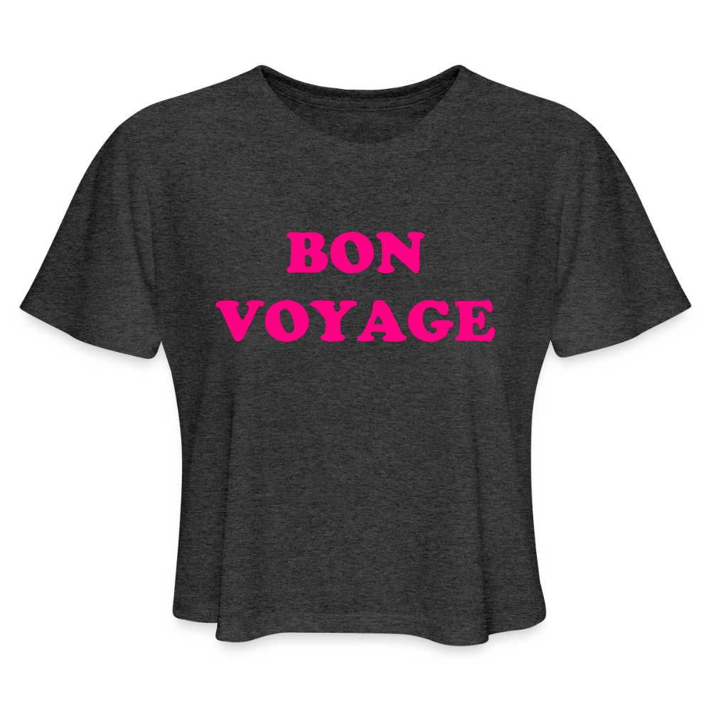 Bon Voyage Women's Cropped T-Shirt - deep heather