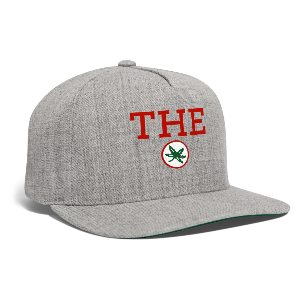 THE with Buckeye Leaf Snapback Baseball Cap - heather gray
