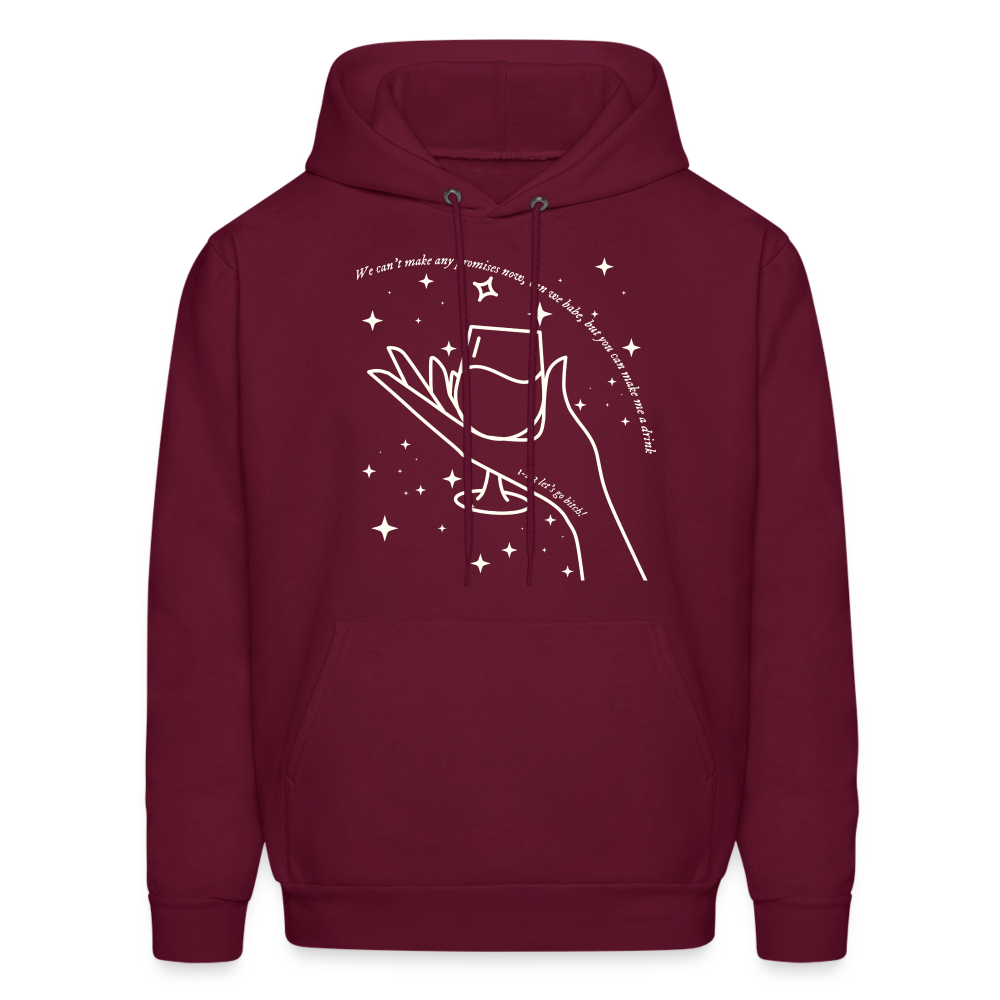 Delicate Make me a Drink Men's Hoodie - burgundy