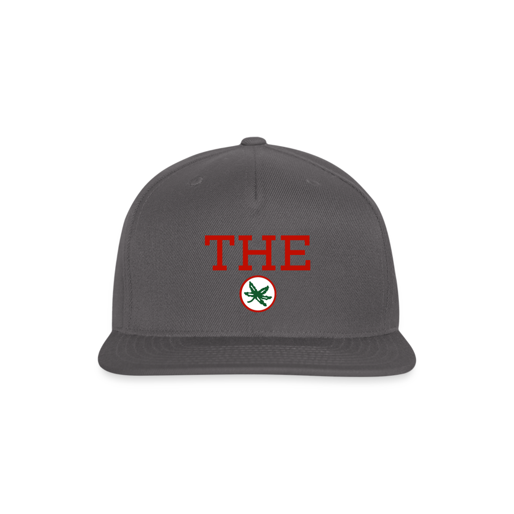 THE with Buckeye Leaf Snapback Baseball Cap - dark grey
