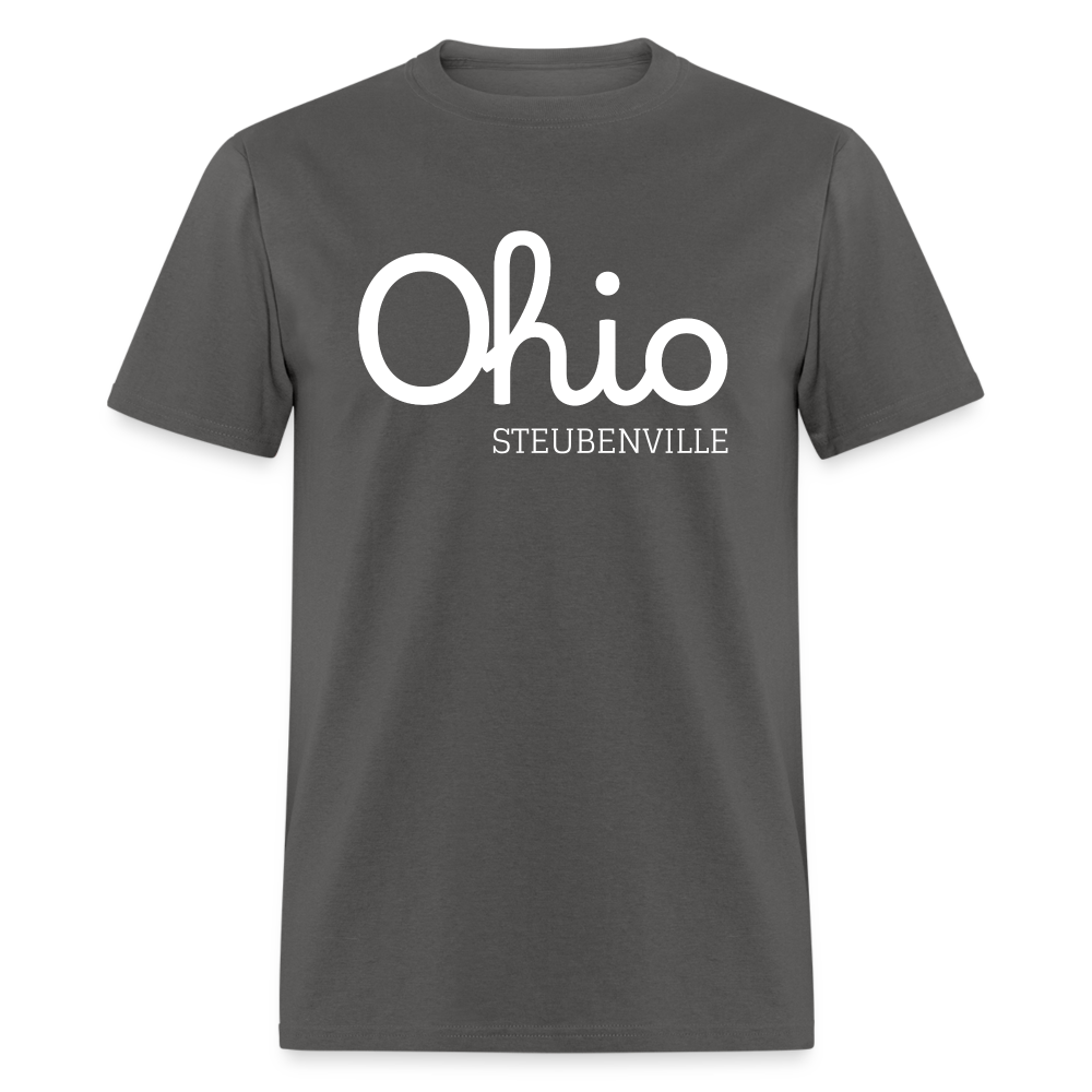 Steubenville (your hometown) Script Ohio Unisex Classic T-Shirt - charcoal