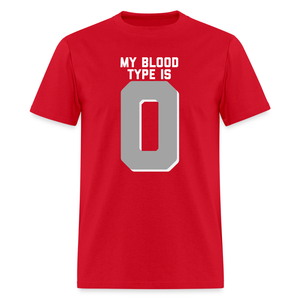 My Blood Type is O Unisex Classic T-Shirt - red
