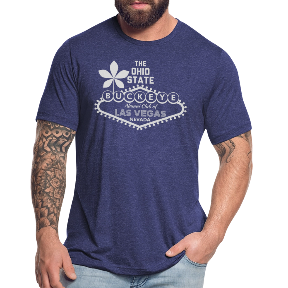 ALU BL Gray Unisex Tri-Blend T-Shirt - heather indigo