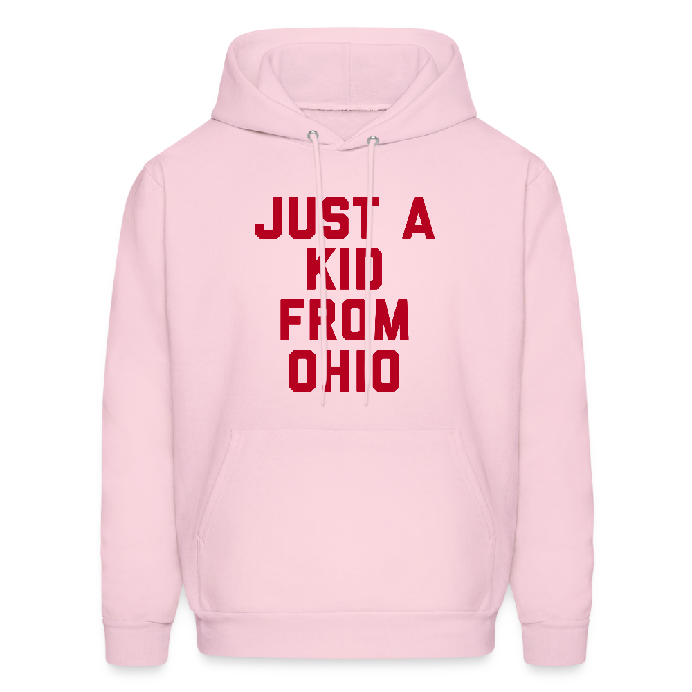 Just A Kid from Ohio Men's Hoodie - pale pink