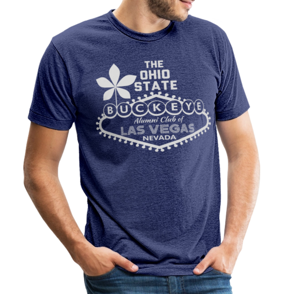 ALU BL Gray Unisex Tri-Blend T-Shirt - heather indigo