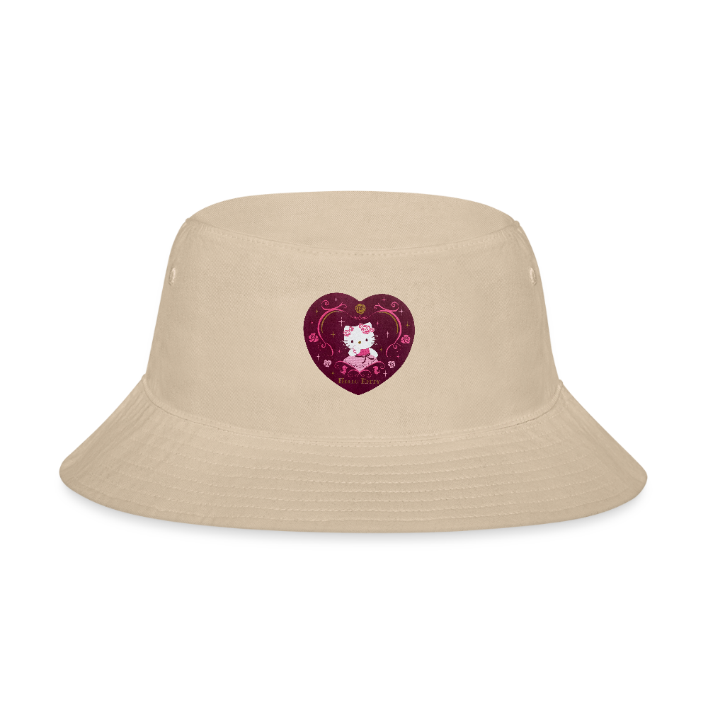 Hello Kitty Rose Heart Bucket Hat - cream