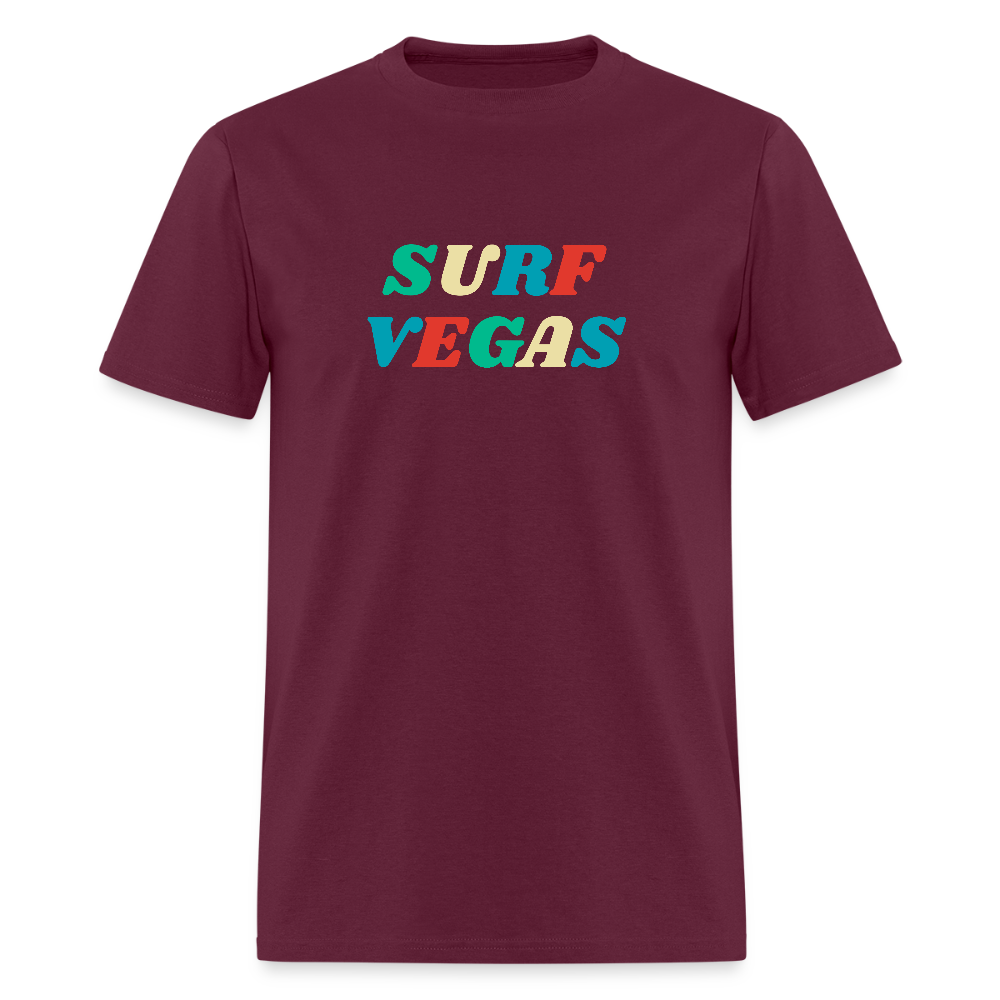 Surf Vegas Unisex Classic T-Shirt - burgundy
