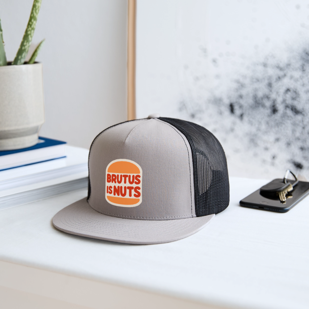 Brutus is Nuts Trucker Hat - gray/black