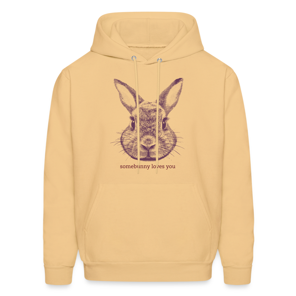 Somebunny Loves You Men's Hoodie - light gold