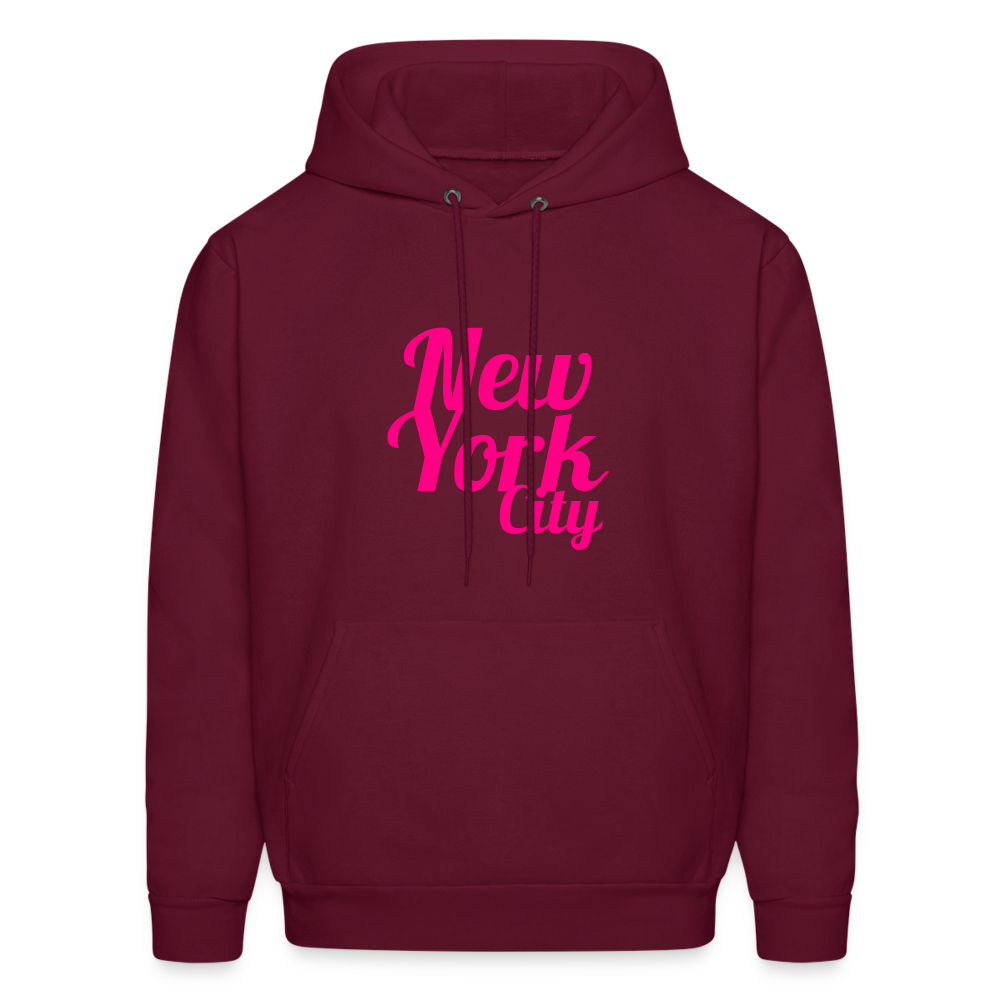 New York City Men's Hoodie - burgundy