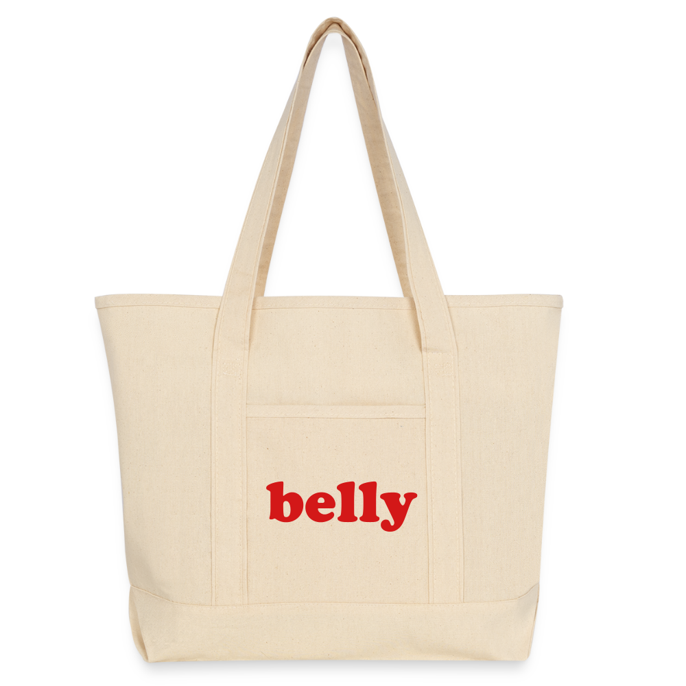 Personalized Large Canvas Deluxe Tote - natural