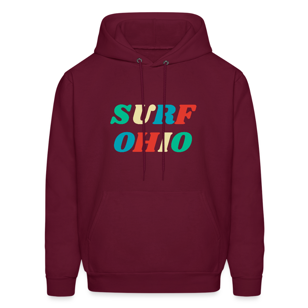 Surf Ohio Men's Hoodie - burgundy