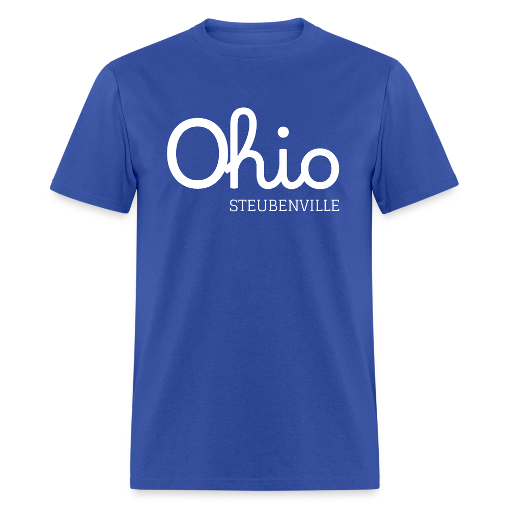 Steubenville (your hometown) Script Ohio Unisex Classic T-Shirt - royal blue