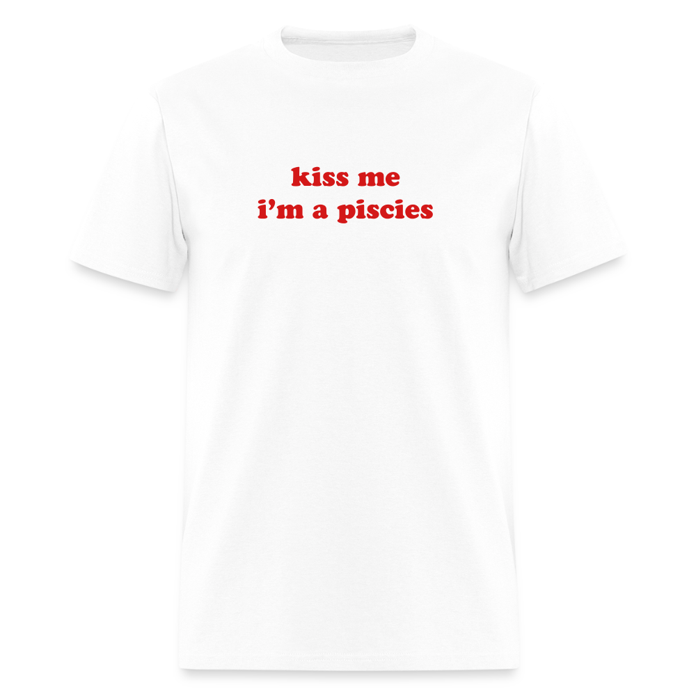 kiss me I’m a pisces Unisex Classic T-Shirt - white