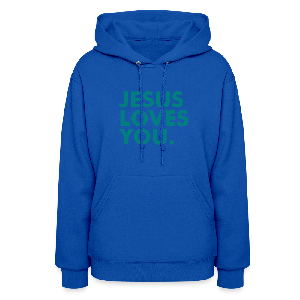 Jesus Loves You Women's Hoodie - royal blue