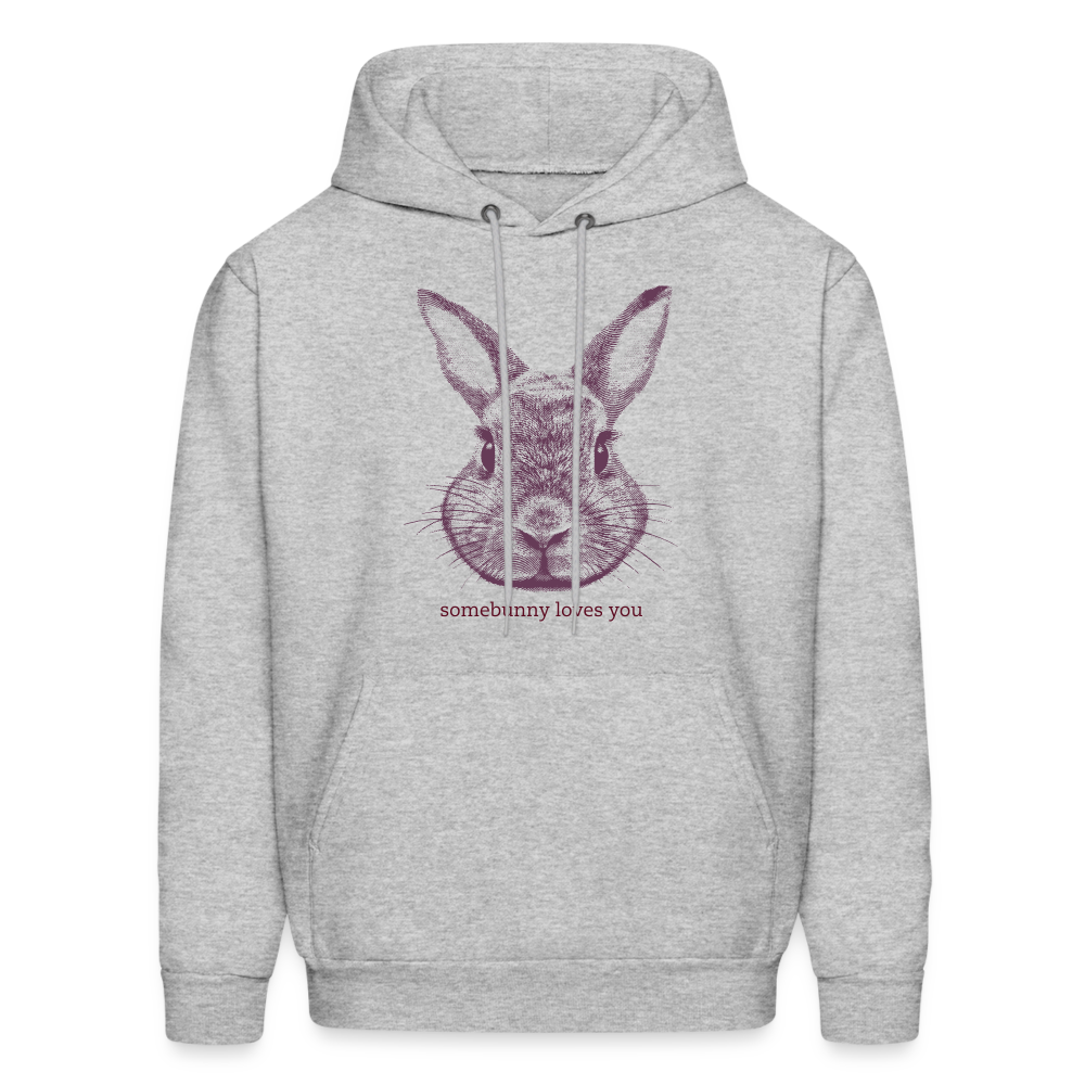 Somebunny Loves You Men's Hoodie - heather gray