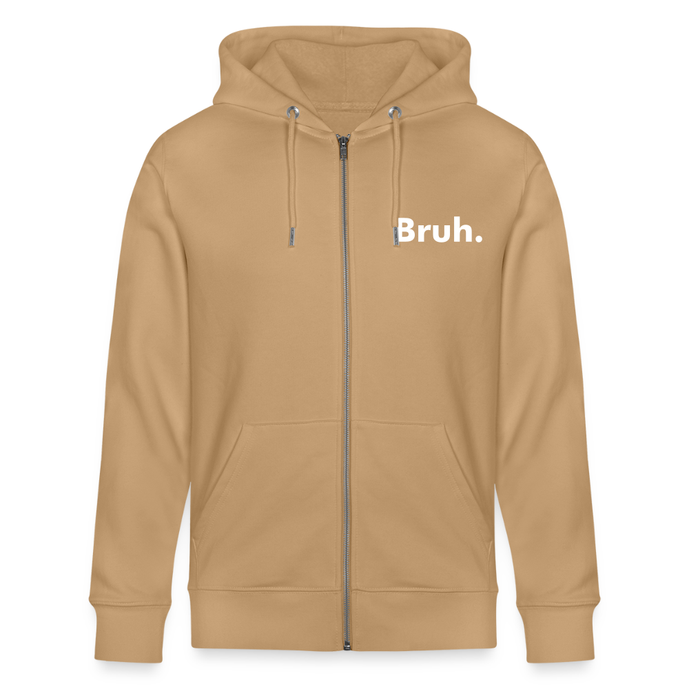 Bruh. Stanley/Stella Cultivator Organic Zip Hoodie - latte