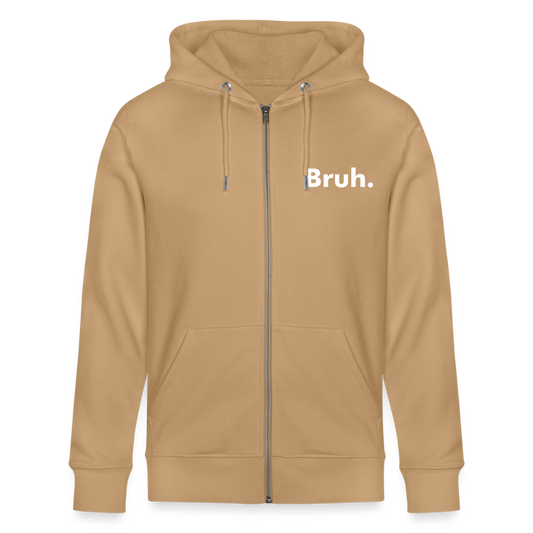 Bruh. Stanley/Stella Cultivator Organic Zip Hoodie - latte