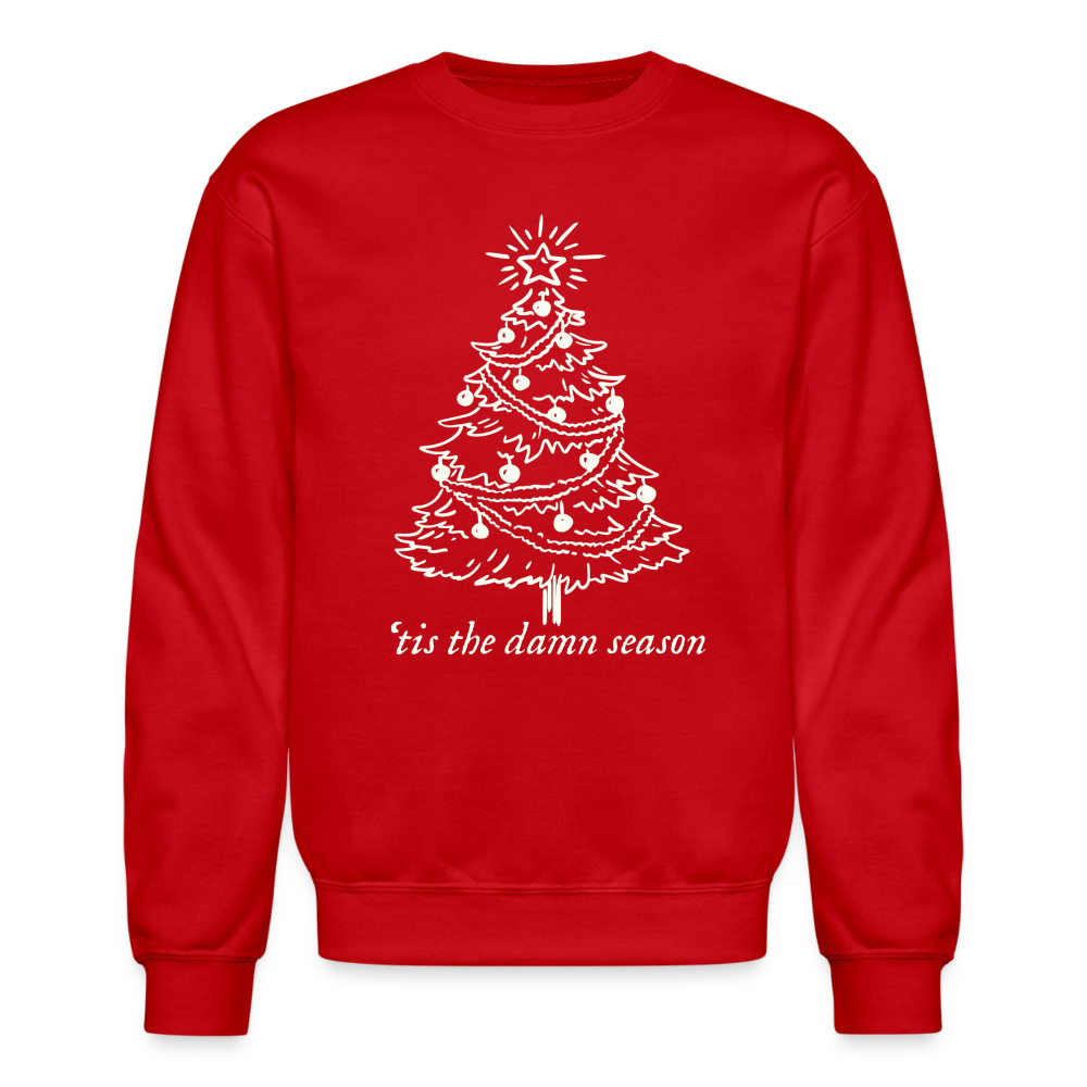'Tis the damn season tree Crewneck Sweatshirt - red
