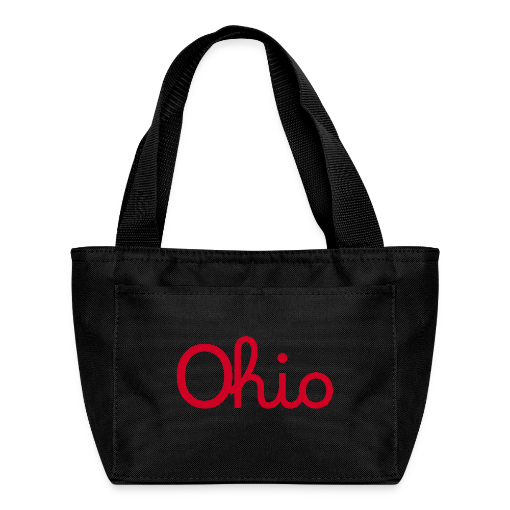 Script Ohio Recycled Insulated Lunch Bag - black