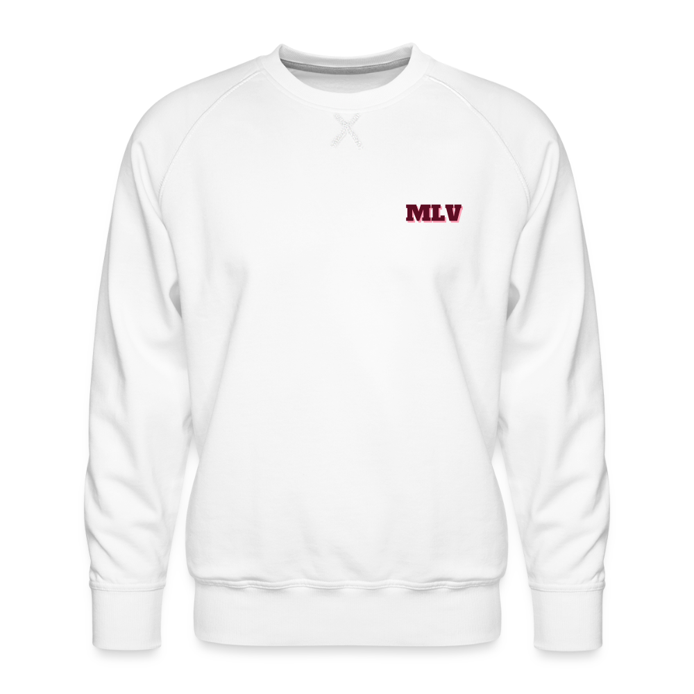 Monogram Heart Unisex Premium Sweatshirt - white