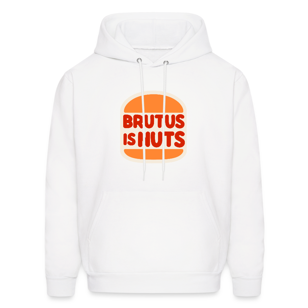 Brutus is Nuts Men's Hoodie - white