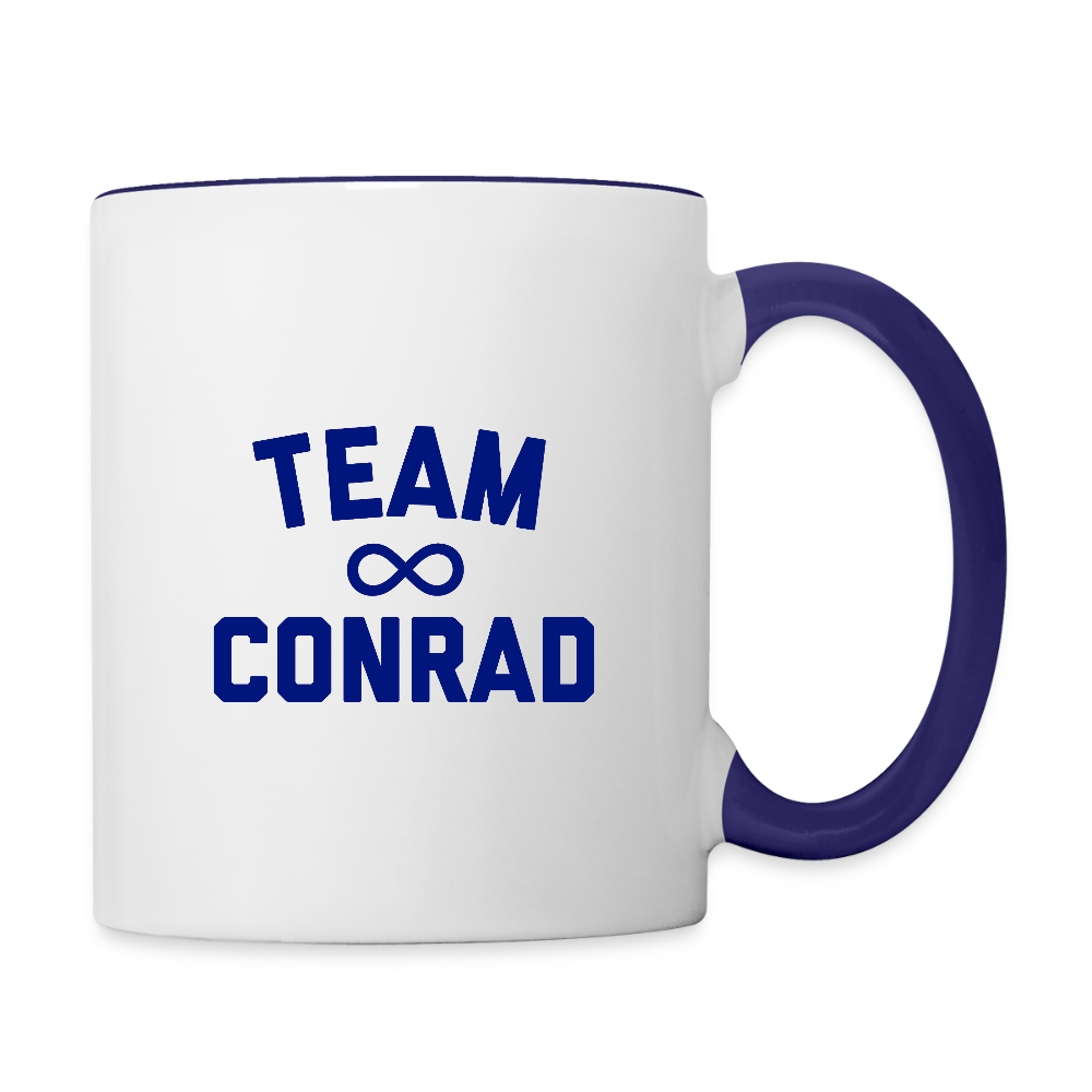 Cousins Beach Team Conrad Infinity Contrast Coffee Mug - white/cobalt blue