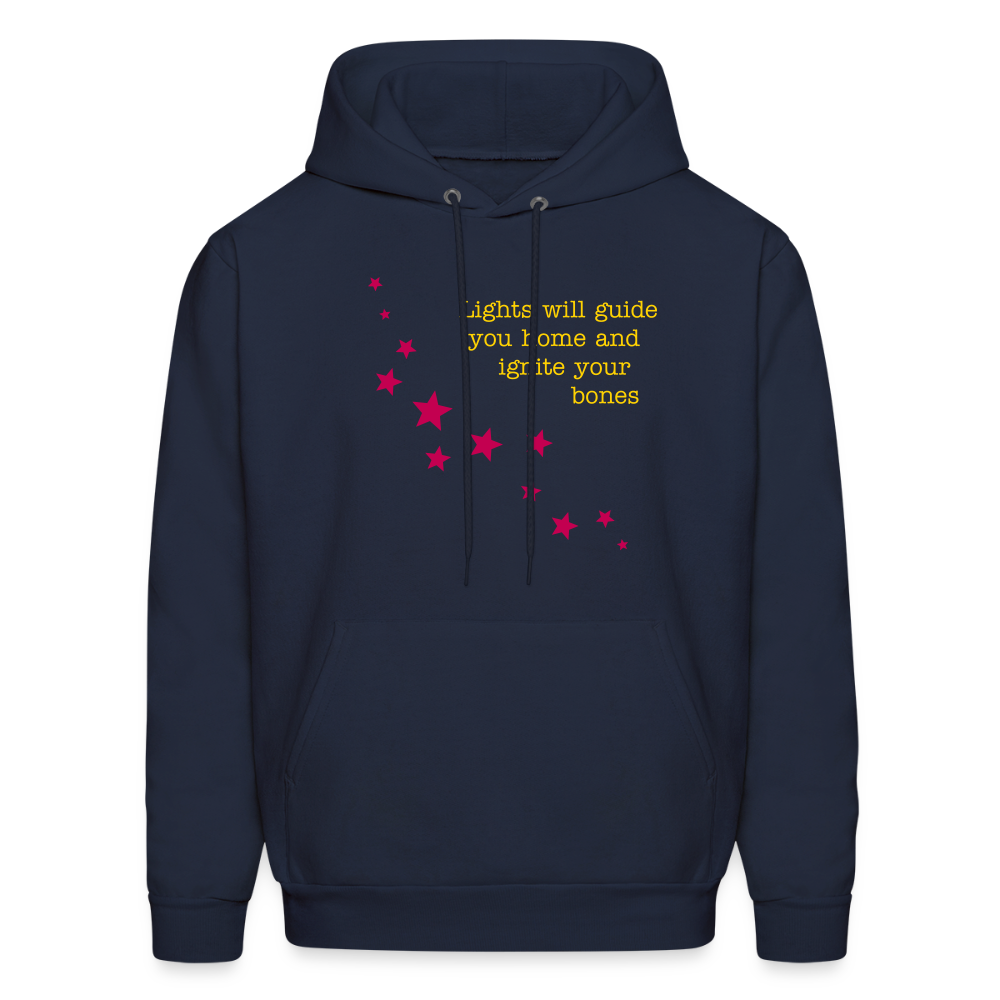 Lights Will Guide You Home Fix You Coldplay Men's Hoodie - navy