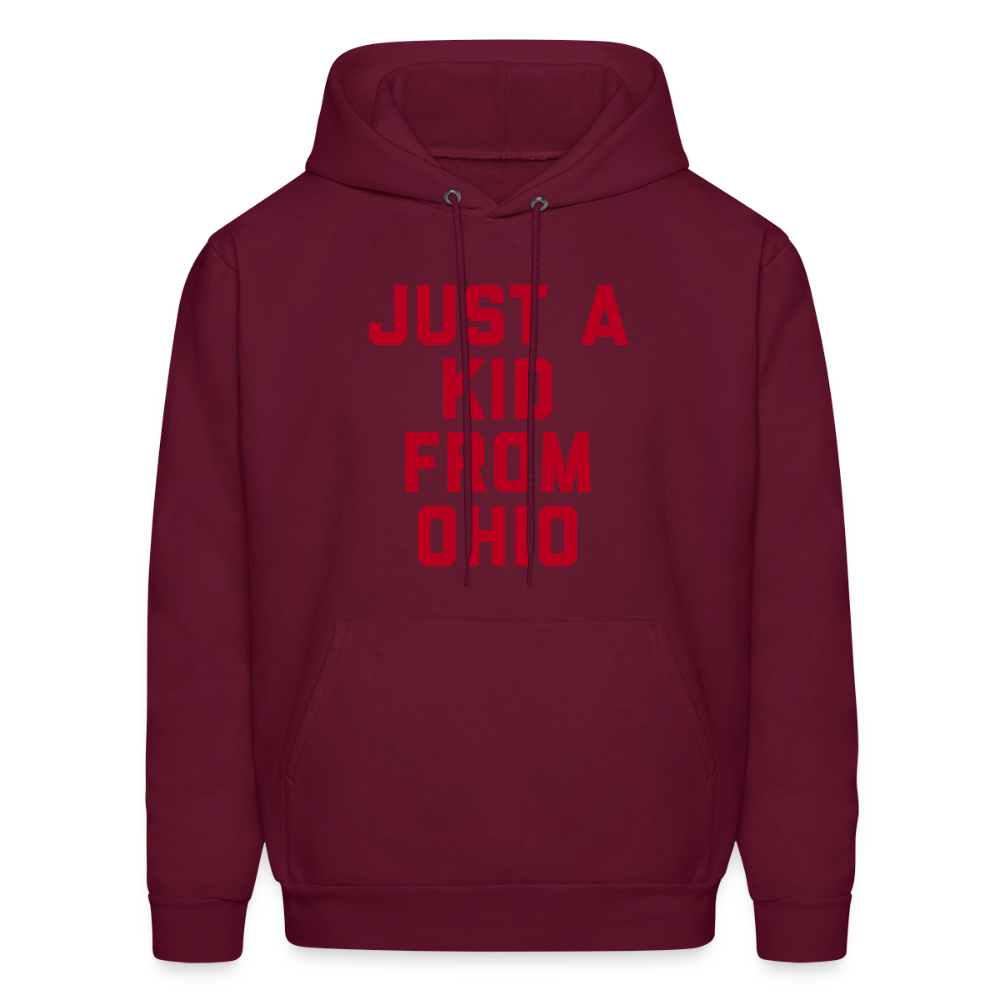 Just A Kid from Ohio Men's Hoodie - burgundy