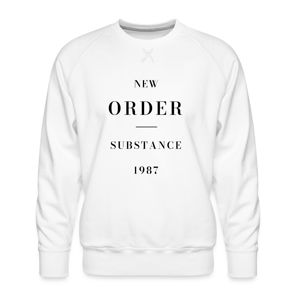 New Order Substance 1987 Men’s Premium Sweatshirt - white