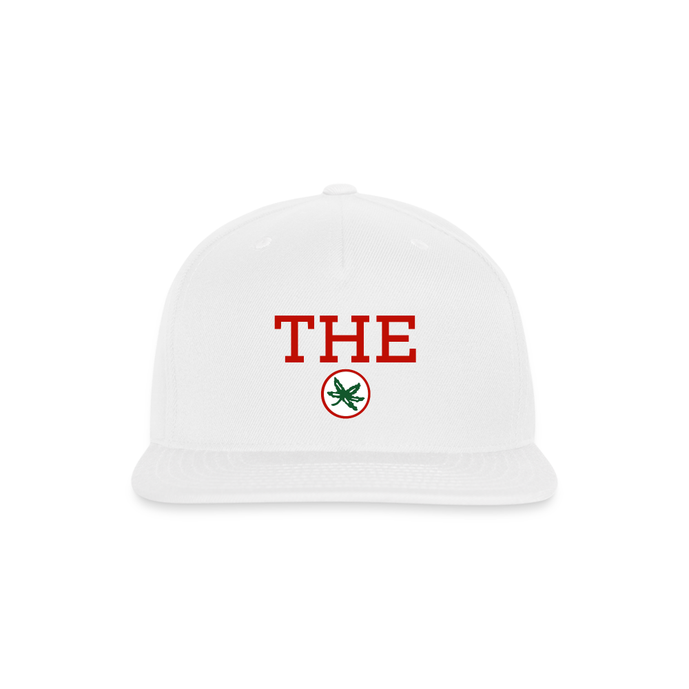 THE with Buckeye Leaf Snapback Baseball Cap - white