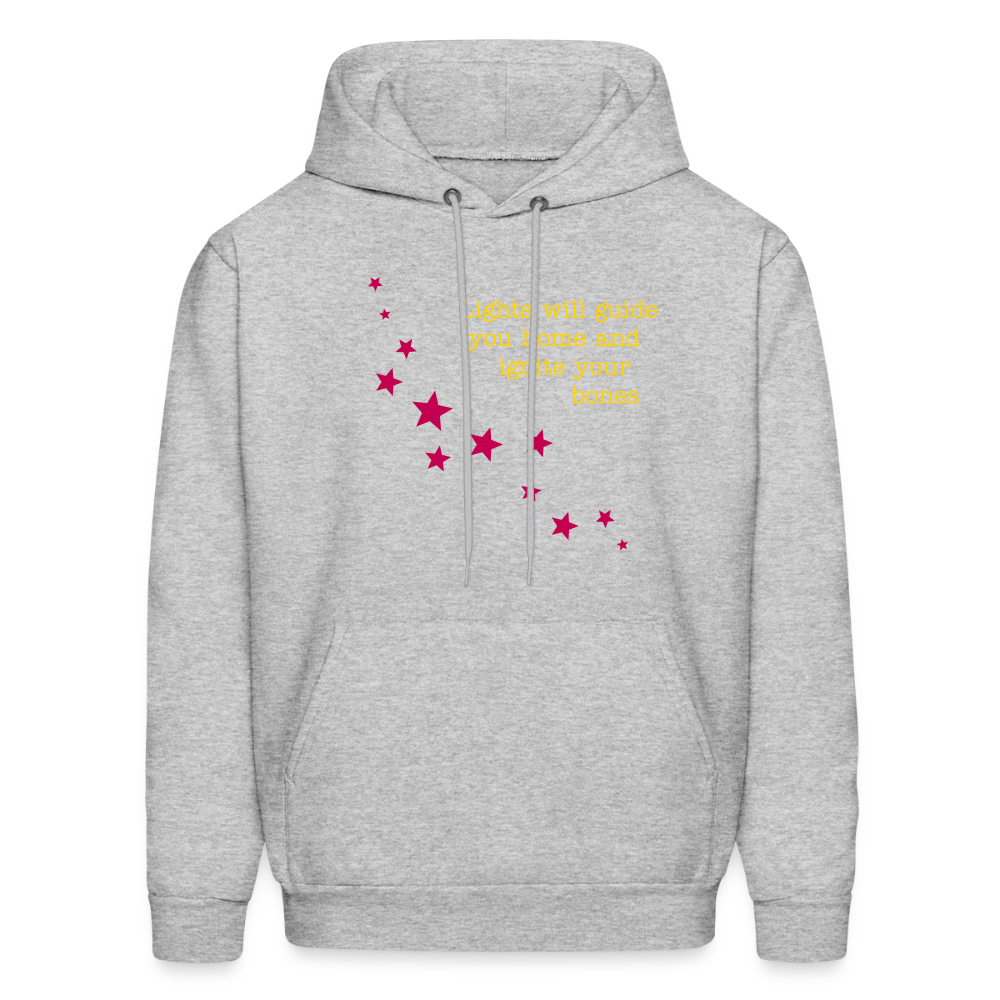 Lights Will Guide You Home Fix You Coldplay Men's Hoodie - heather gray