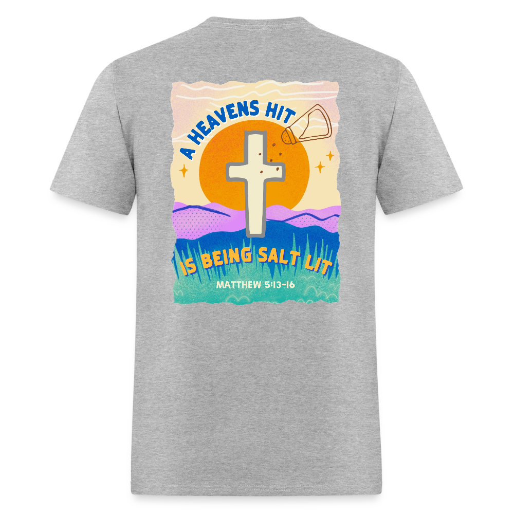 SALT LIT Crew Neck T-Shirt Unisex - heather gray