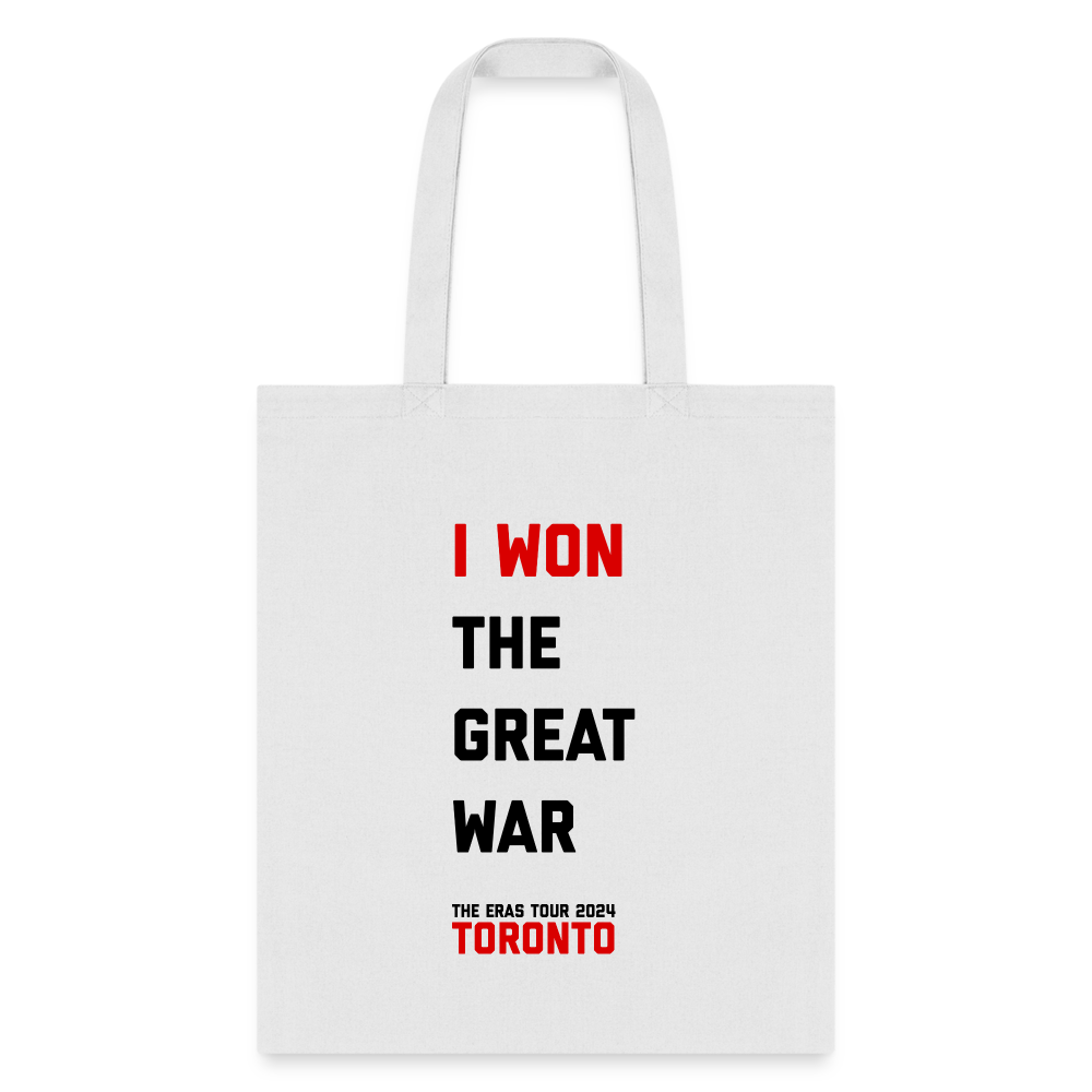 I Won the Great War TORONTO Tote Bag - white