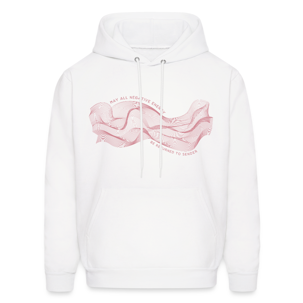 May All Negative Energy Be Returned to Sender Men's Hoodie - white
