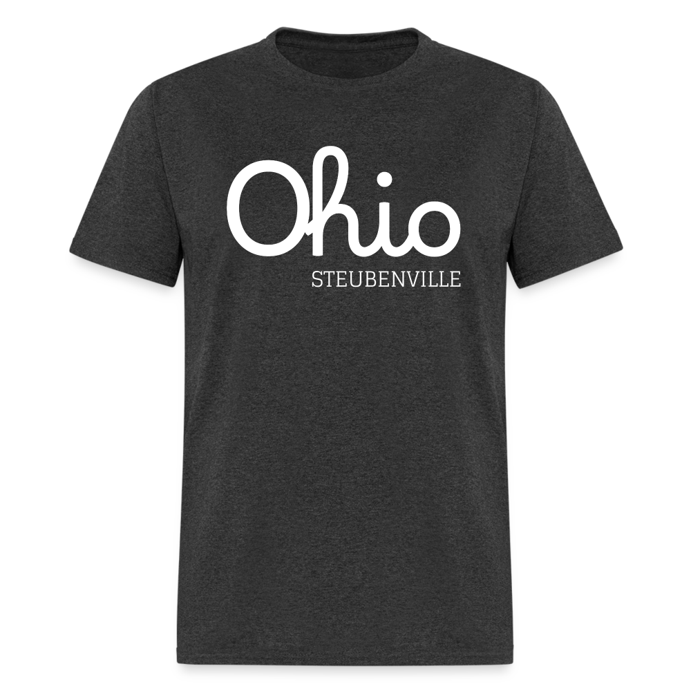 Steubenville (your hometown) Script Ohio Unisex Classic T-Shirt - heather black