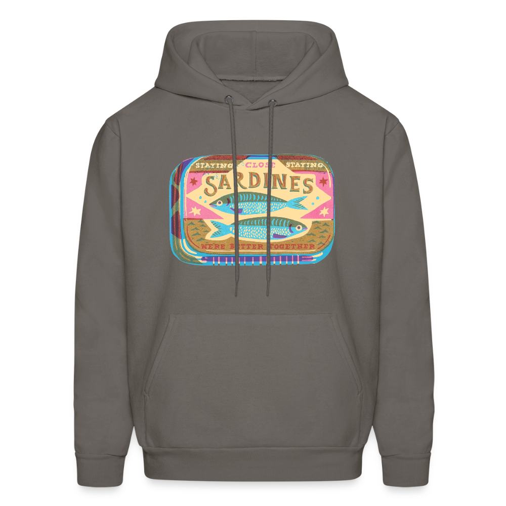 Sardines Better Together Men's Hoodie - asphalt gray